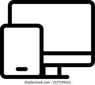 monitor Vector illustration on a transparent background. Premium quality symmbols. Thin line vector icons for concept and graphic design.