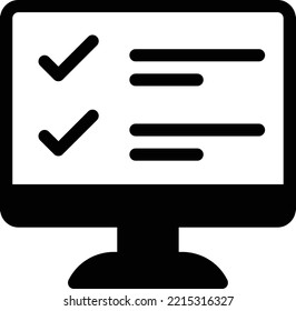 monitor Vector illustration on a transparent background. Premium quality symmbols. Glyphs vector icons for concept and graphic design.