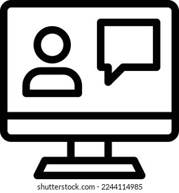 monitor Vector illustration on a transparent background. Premium quality symmbols. Thin line vector icons for concept and graphic design. 
