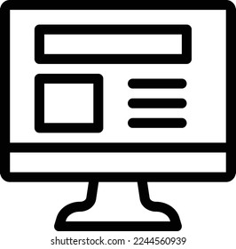 monitor Vector illustration on a transparent background. Premium quality symmbols. Thin line vector icons for concept and graphic design.