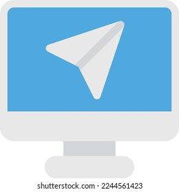 monitor Ilustración vectorial en un fondo transparente. Símbolos de calidad superior. Iconos vectoriales de color de línea para el concepto y el diseño gráfico.