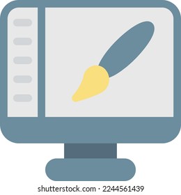 monitor Ilustración vectorial en un fondo transparente. Símbolos de calidad superior. Iconos vectoriales de color de línea para el concepto y el diseño gráfico.