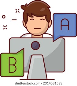 monitor  Vector illustration on a transparent background. Premium quality symmbols. Vector line flat icons for concept and graphic design.