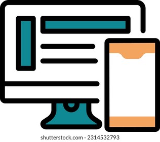 monitor Ilustración vectorial en un fondo transparente. Símbolos de calidad superior. Iconos vectoriales de color de línea para el concepto y el diseño gráfico.