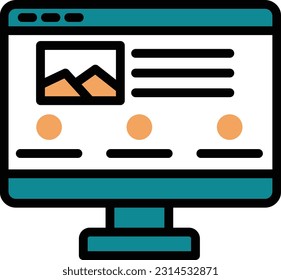 Vektorgrafik auf transparentem Hintergrund überwachen. Hochwertige Symbole. Zeilenfarbige Vektorsymbole für Konzept und Grafikdesign.