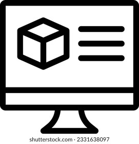 monitor Ilustración vectorial en un fondo transparente. Símbolos de calidad premium. Icono vectorial de trazo para el concepto y diseño gráfico.