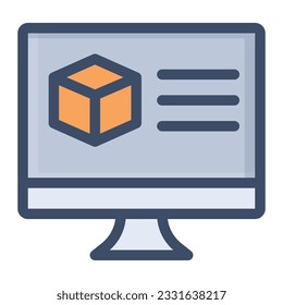 monitor Vector illustration on a transparent background. Premium quality symbols. Stroke vector icon for concept and graphic design.