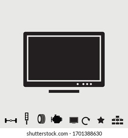 Monitor de símbolo de ilustración vectorial para diseño gráfico y de sitios web