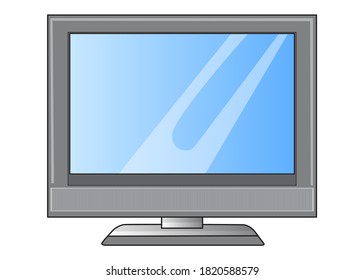 monitorizar ilustración vectorial, aislado en fondo blanco para la educación,vista superior