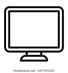 Monitor Vector Line Icon Design