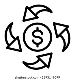 Monitor Vector Line Icon Design