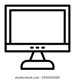 Monitor Vector Line Icon Design
