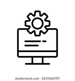 Monitor Vector outline icon. Eps10 file 
