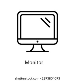 Monitor Vector  outline Icons. Simple stock illustration stock