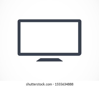 Monitor vector  . Monitor for watching videos. Monitor screen for watching movies icon. full hd screen. Monitor icon. flat icon design icon.