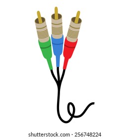 monitor vga cable vector