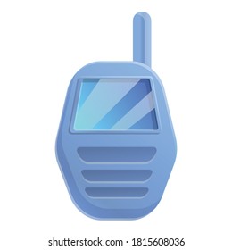 Monitor walkie talkie icon. Cartoon of monitor walkie talkie vector icon for web design isolated on white background