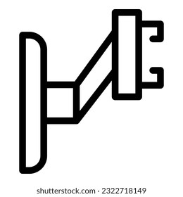 Monitor wall control icon outline vector. Tv mount. Air console