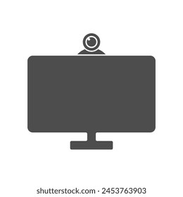 Monitor und Webcam Symbole oben.