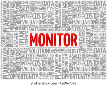 MONITOR word cloud, business concept