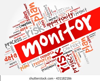 MONITOR word cloud, business concept