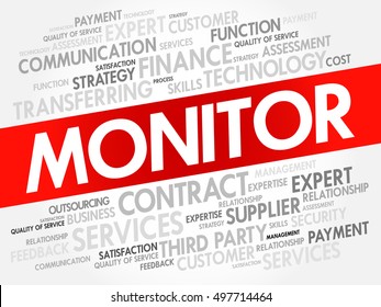 MONITOR word cloud collage, business concept background