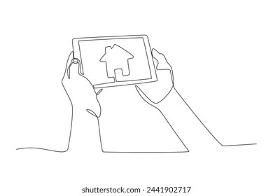 Monitor your home from a tablet connected to a smart home app.Individual monitoring home electricity one-line drawing