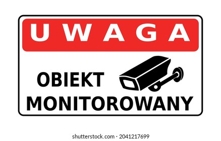 monitored object sign on a white background