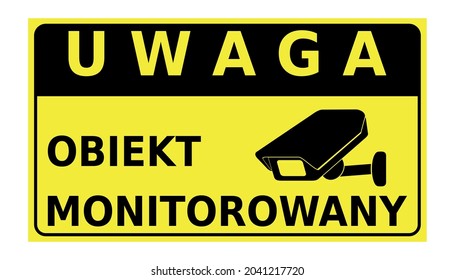 monitored object sign on a white background