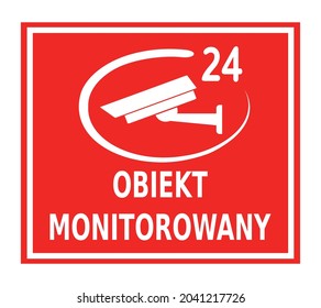 signo de objeto supervisado en un fondo blanco