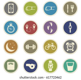 monitoring apps vector icons for user interface design
