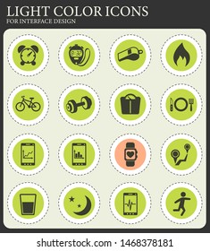 monitoring apps vector icons for web and user interface design