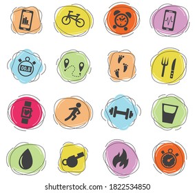 monitoring apps web icons for user interface design