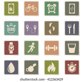 monitoring apps web icons for user interface design