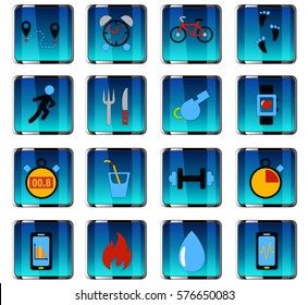 monitoring apps web icons for user interface design