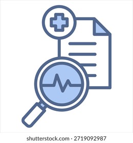 Monitoring Blue Icon Vector Illustration