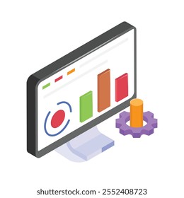 Monitoring business performance with metrics and real-time graphs on a desktop