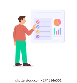 Monitoring Case Progress, tracking developments in legal proceedings, Flat vector character illustration