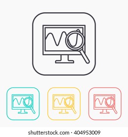 Monitoring color icon set 