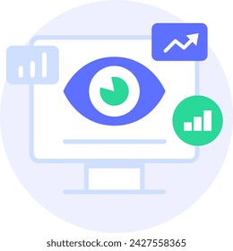 supervisión y evaluación icono moderno ilustración