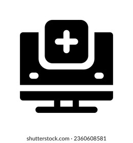 monitoring glyph icon. vector icon for your website, mobile, presentation, and logo design.
