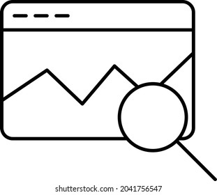 Monitoring Graph Isolated Vector icon which can easily modify or edit


