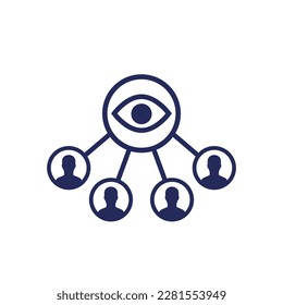 monitoring group, observers icon on white