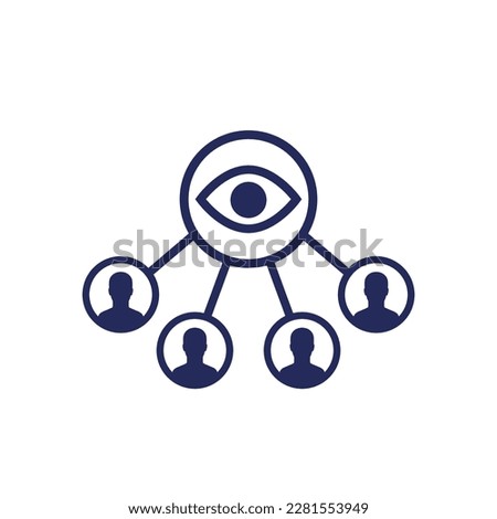 monitoring group, observers icon on white