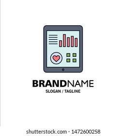 monitoring, health, heart, pulse, Patient Report Flat Color Icon Vector