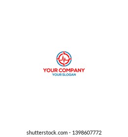 Monitoring Health Logo Design Vector