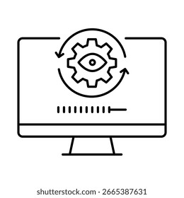 Monitoring Icon. Analytics and SEO Tracking Icon. Performance Tracking for Websites, SEO Monitoring, Data Analysis, and Search Engine Optimization.