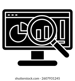 Monitoring icon Black Filled style.