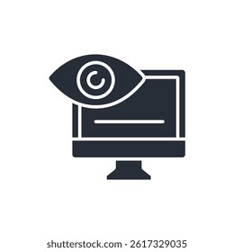 monitoring icon collection .design style with background