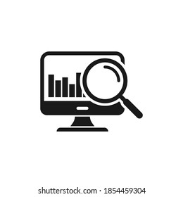Monitoring icon design. Analysis symbol concept isolated on white background. Vector illustration